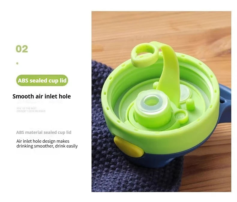 480 ml Baby-Fütterungsbecher, auslaufsichere Wasserflasche mit Strohhalm, tragbar, für Reisen, Fitnessstudio, Camping, Flasche, Safttrinkflasche für Kinder