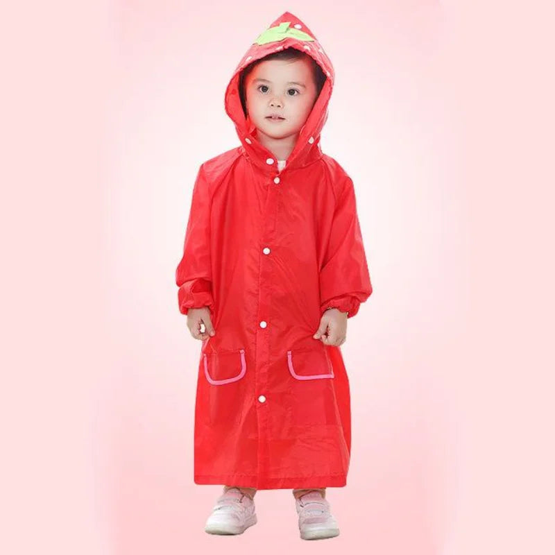 Kids Cartoon Animal Raincoat