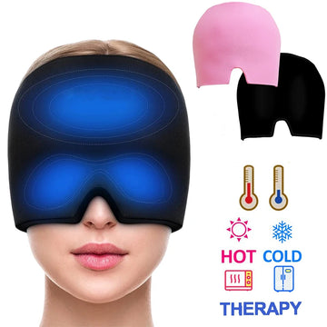 Gel Eis Kopfschmerzen Migräne Relief Hut Kalte Kompresse Therapie Kappe Eis Kopf Wrap Pack Augenmaske Für Druck Lindern Schmerzen Eis Hut