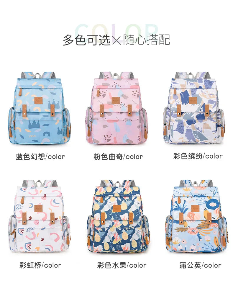 Mama Tasche Nylon gedruckt Mode multifunktion ale Mutter und Baby Taschen gehen Baby Reisen große Kapazität Mutter Tasche Wickelt aschen bebe