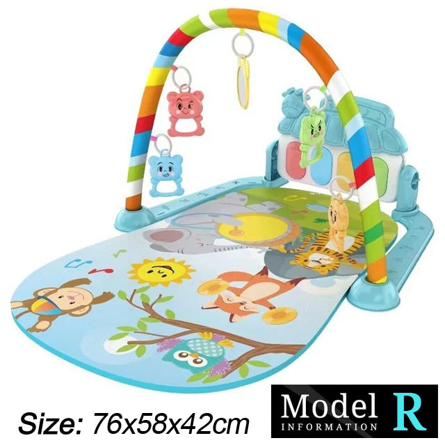 Baby Fitness Stand Music Play Gym Activity Toy Newborn Piano Crawling Blanket Pedal Play Pad Early Education 0-36 Months Gifts