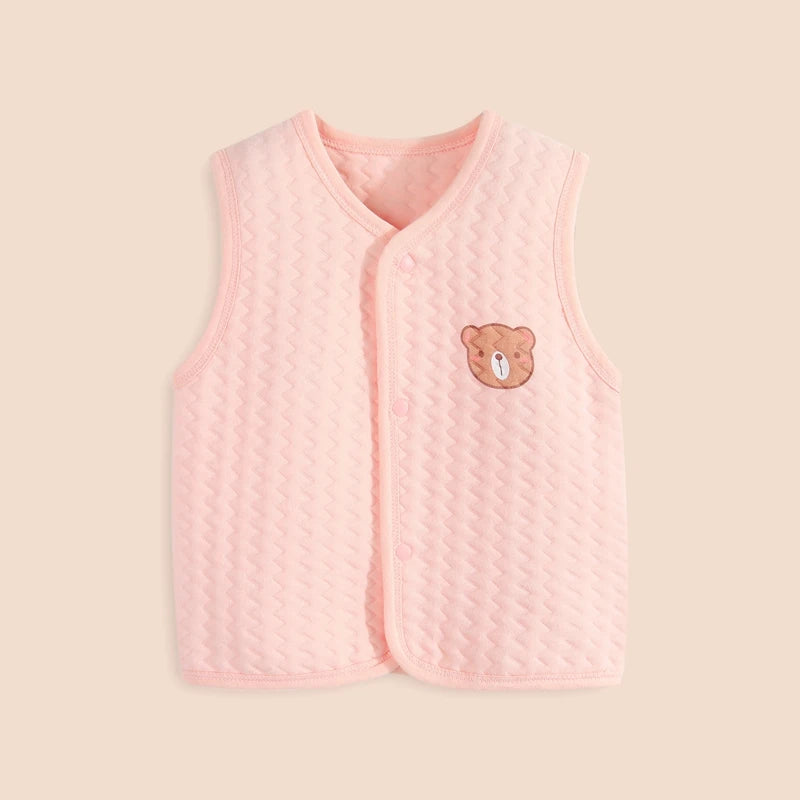 Baumwolle Neugeborenen Baby Weste Herbst und Winter Mädchen Weste Jacke Warme Weiche Kinder Weste Cartoon Kinder Kleidung 0-24 monate