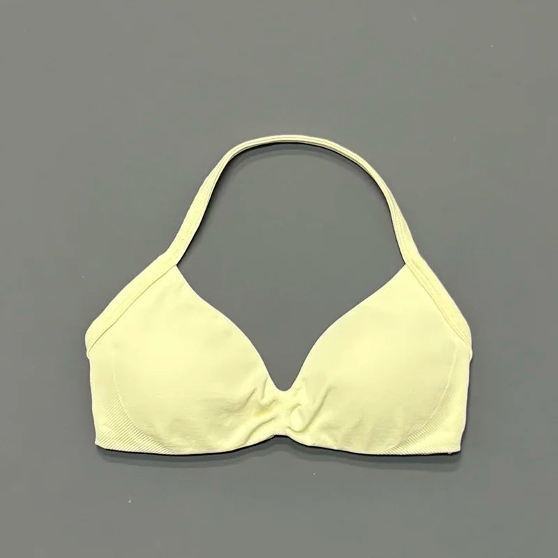 Sport-BH mit Trägern, Yoga-Unterwäsche, Damen-Gymnastik-Top, Lauftraining, rückenfreier BH, hohe Unterstützung, aktive Kleidung, Fitness, Workout, Neckholder