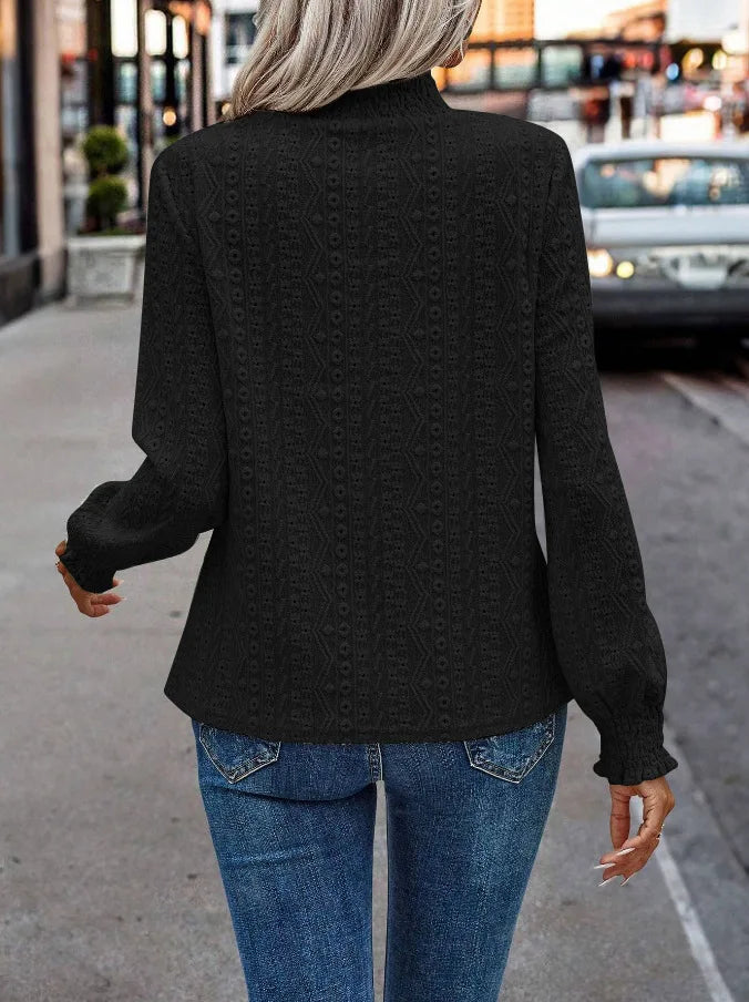 Herbst Winter Mode Damen Hälfte Rollkragen Vielseitig Herbst Bodenbildung Shirt Damen Langarm Rundhals Top T-shirt Blusas Dama