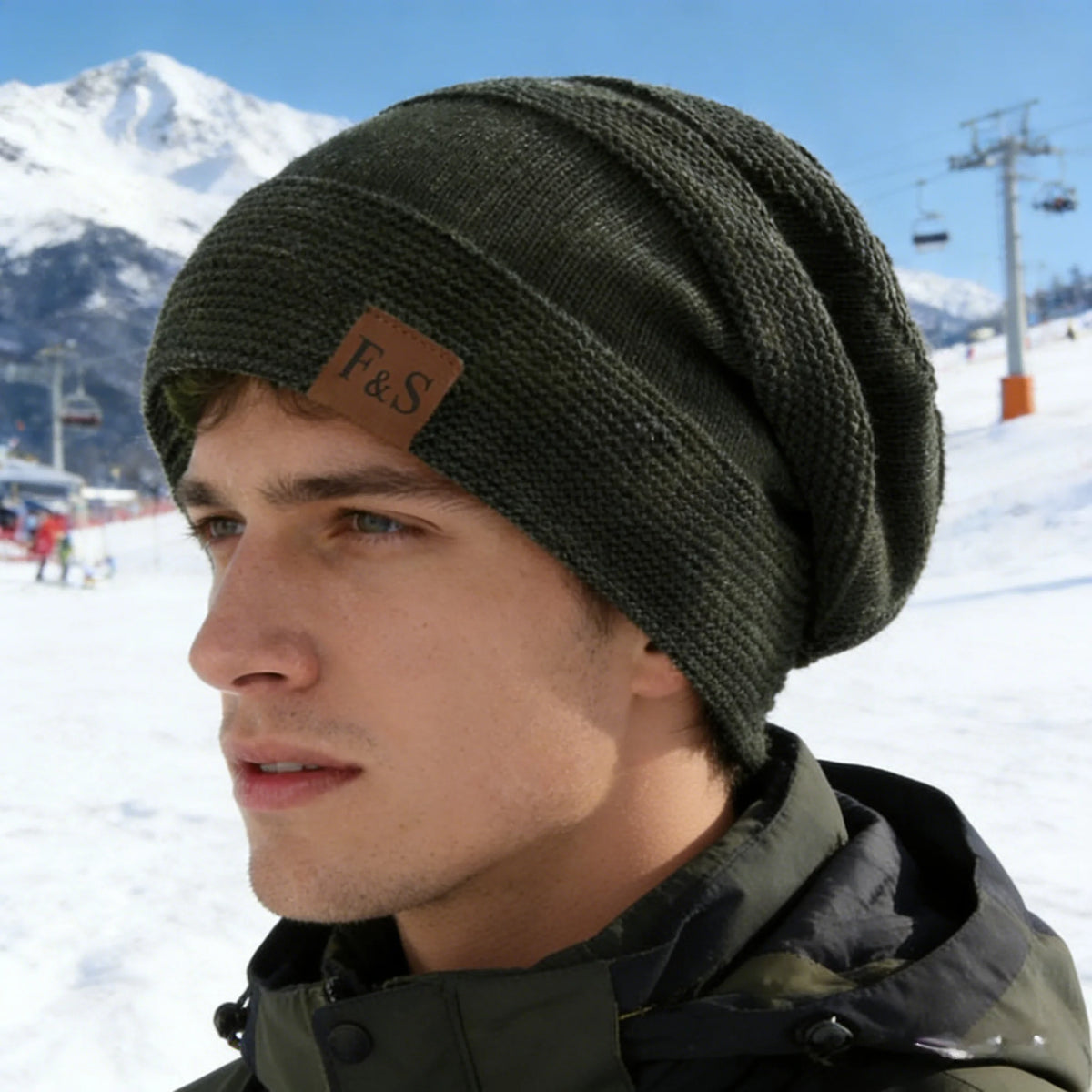 Neue Unisex Slouchy Winter Hüte Hinzufügen Pelz Gefüttert Männer Und Frauen Warme Beanie Cap Casual Label Decor Winter Gestrickte Hüte