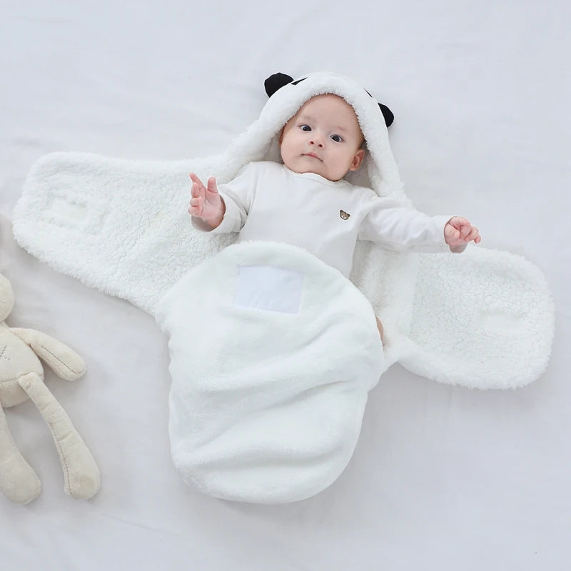 Weiche Baby-Schlafsäcke, warm, für Herbst und Winter, Wickeldecken für Neugeborene, CartoonCocoon für Babys, Flanell-Baby-Schlafsack, 0–9 Monate