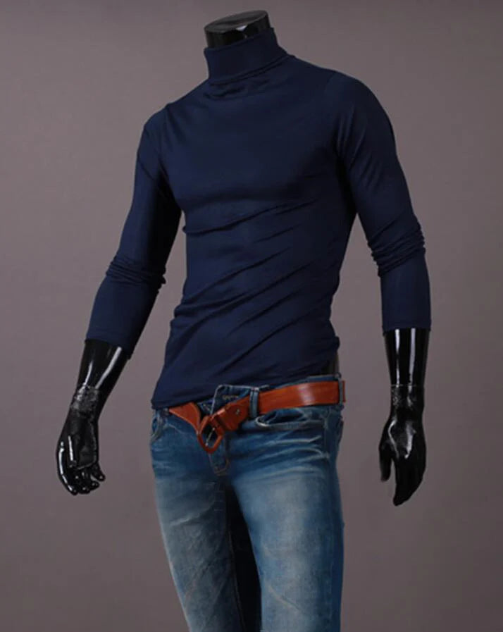 Thermo-Unterwäsche Tops Herren Winterkleidung Thermoshirt Herbst Herren Winterstrumpfhose Stehkragen Dünn Slim Fit Langarm T-Shirt