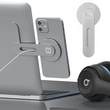 2026 Magnetischer Laptop-Handyhalter für Computermonitor-Seitenfläche, Schlank & Faltbar, für iPhone 14 13 12 Serie und Alle Smartphones