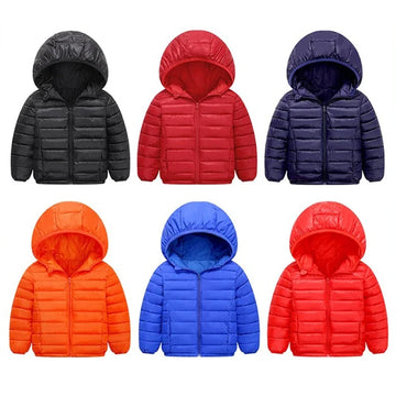 Herbst Winter Teen Jungen Mädchen wärmen Daunen jacke Kinder Baumwolle Oberbekleidung neue Mode Kapuze Reiß verschluss Mäntel 3-12 Jahre Kinder kleidung
