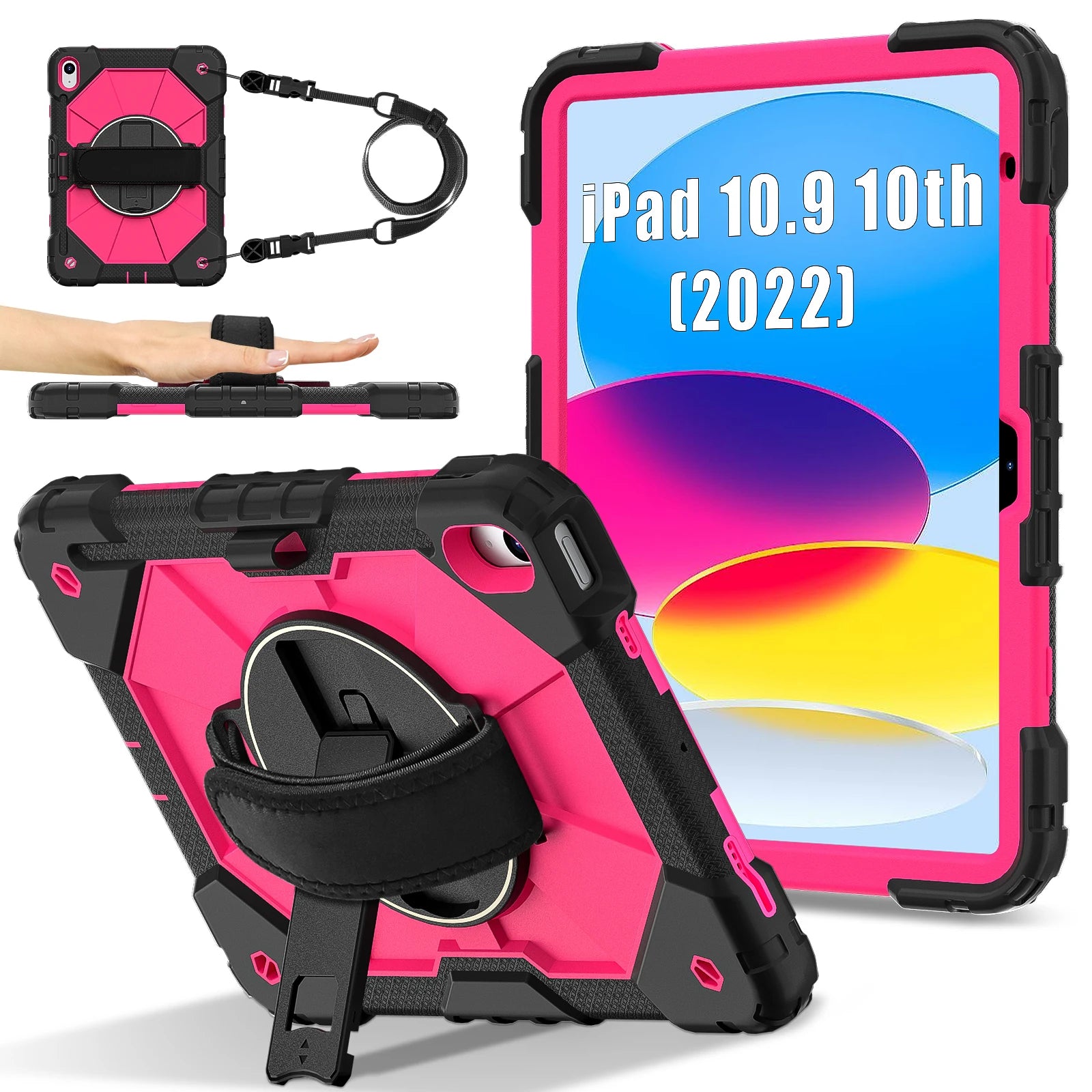 Rüstung Fall Für iPad A16 11th 2025 10th 10,9 2022 Mini 7/6 Kinder Stehen Stoßfest Tablet Abdeckung Für iPad Air 11 10,9 Pro 11 Air 13