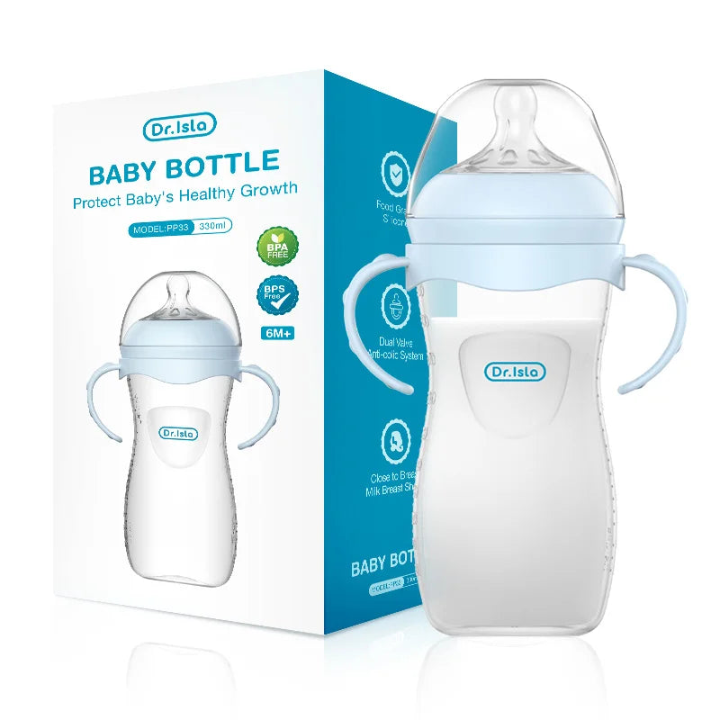 Baby PP Bottle 150/240/330ML Newborn Baby Bottle with Handle Milk Bottle Newborn Baby Bottles Feeding Accessories BPA-Free