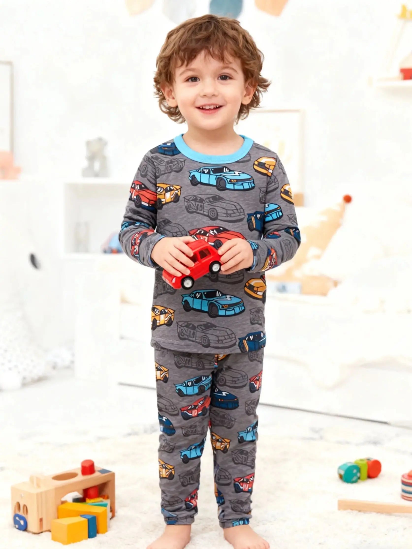 Kids Car Print Pajama Set