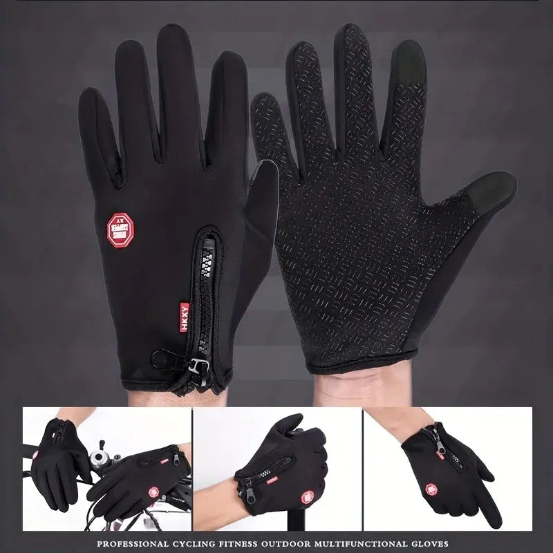 Outdoor-Fahrrad handschuhe, Fahrräder für Wärme und Anti-Rutsch im Herbst und Winter