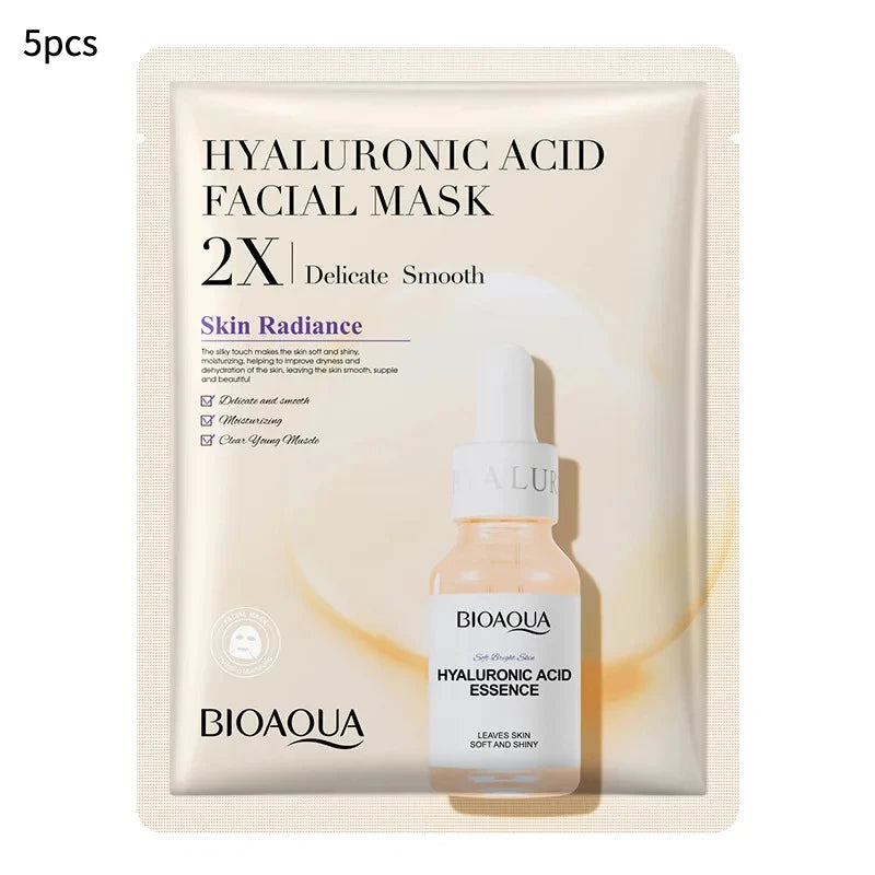20 Stück/5 Stück Centella Collagen Gesichtsmaske VC Feuchtigkeitsspendende erfrischende Blattmasken Hyaluronsäure Gesichtsmaske Hautpflegeprodukte