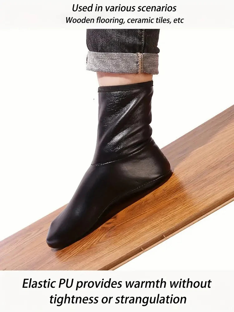 1 Paar warme Schneefeld-Socken für Männer und Frauen im Freien, für Herbst und Winter, verdickte, winddichte, warme Innen-Plüsch-Innenbodensocken