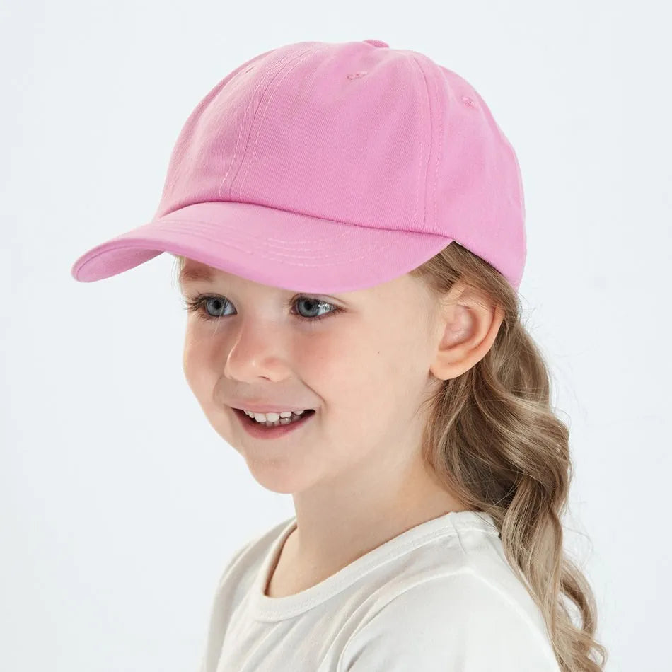 Baby Mädchen Baseball Caps Rosa Schwarz Weiß Grau Kinder Niedrigen Profil Sonne Hut Kinder Jungen Lauf Headwear Kleidung Zubehör
