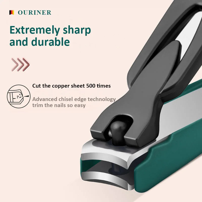 Colorful Nail Clippers, Splash-Proof, Nail Cutter, Detachable Design, Fingernail Clippers, Stainless Steel, Manicure Nail Tool