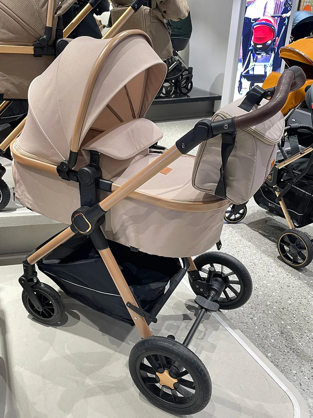 Lazychild Kinderwagen, multifunktionaler Schlafkorb, Kinderwagen zum Sitzen oder Liegen, neuer Kinderwagen mit hoher Landschaft