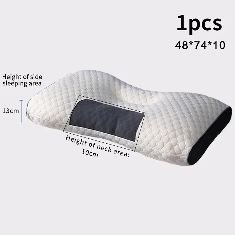 1PC Almohada Neck Kissen Helfen Schlaf Schützen Den Hals Zervikale Orthopädische Sojabohnen Faser Massage Haushalt SPA Kissen Zum Schlafen