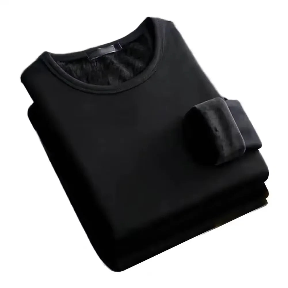 CHUANGERM Herren Herbst Winter Mode Rundhals Warme Langarm Thermo-Unterwäsche T-Shirt Unterhemd