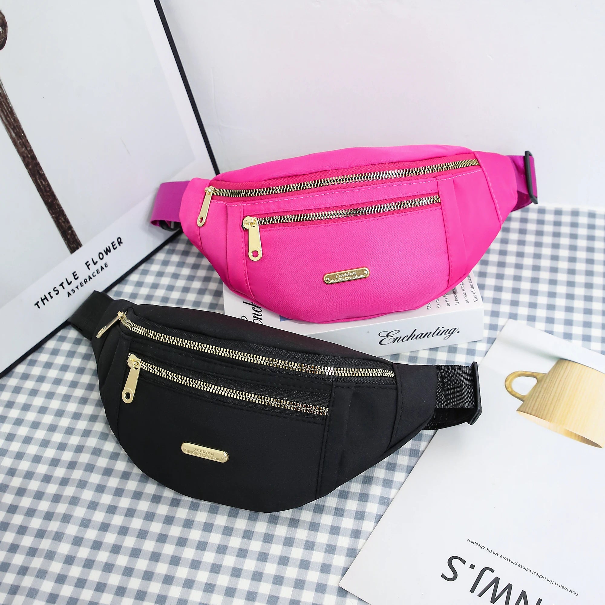 Sport-Hüfttasche für Damen, mehrschichtig, Gürteltasche, Handy-Essentials während Outdoor-Aktivitäten, Umhängetasche, Sport-Brusttasche