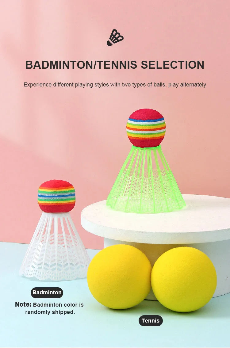 Schläger Tennis für Kinder Outdoor-Sport Badmintonschläger Kindergarten Spielzeugset für 3-12 Jahre alte Badminton-Sets