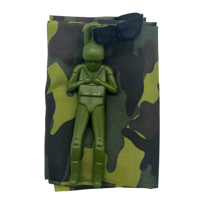 1 Stück Handwurf-Fallschirm, Lustiges Outdoor-Spielzeug, Geschenkspielzeug, Fallschirmsport mit Mini-Soldatenfiguren