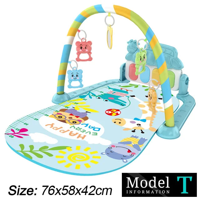 Baby Fitness Stand Music Play Gym Activity Toy Newborn Piano Crawling Blanket Pedal Play Pad Early Education 0-36 Months Gifts
