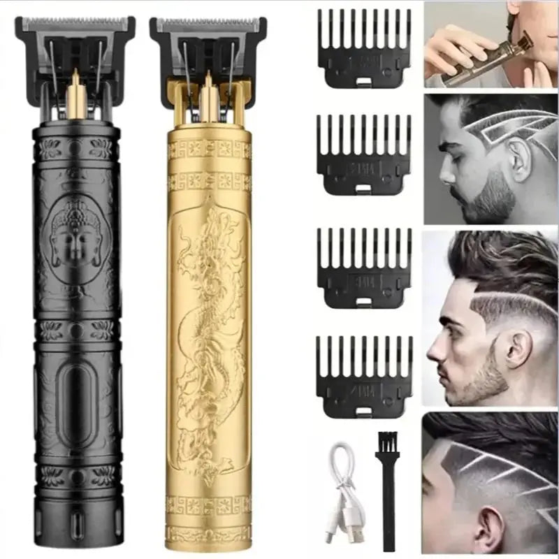 Carving T9 Vintage Professionelle Elektrische Haar Schneiden Maschine USB Aufladbare Tragbare Rasierer Trimmer Für Bart Pflege Beste Geschenk