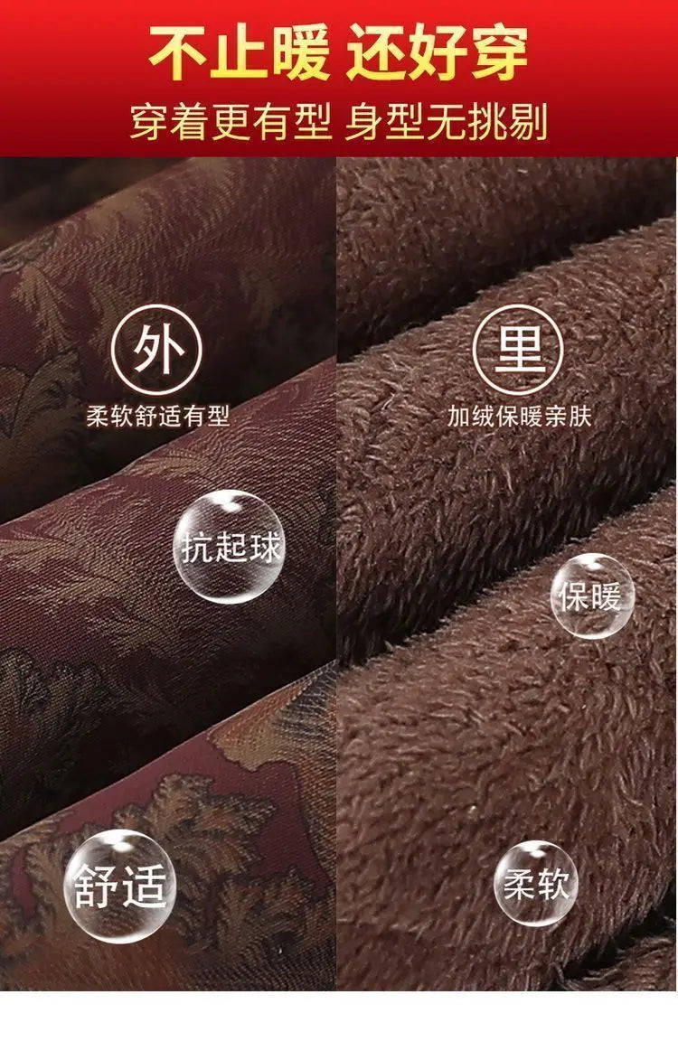 Damenmantel im chinesischen Stil mit Blumenmuster, gefüttert mit Fleece, aus Baumwolle, dicker Wintermantel, Tang-Anzugjacke für ältere Damen, Mütter und Großmütter.