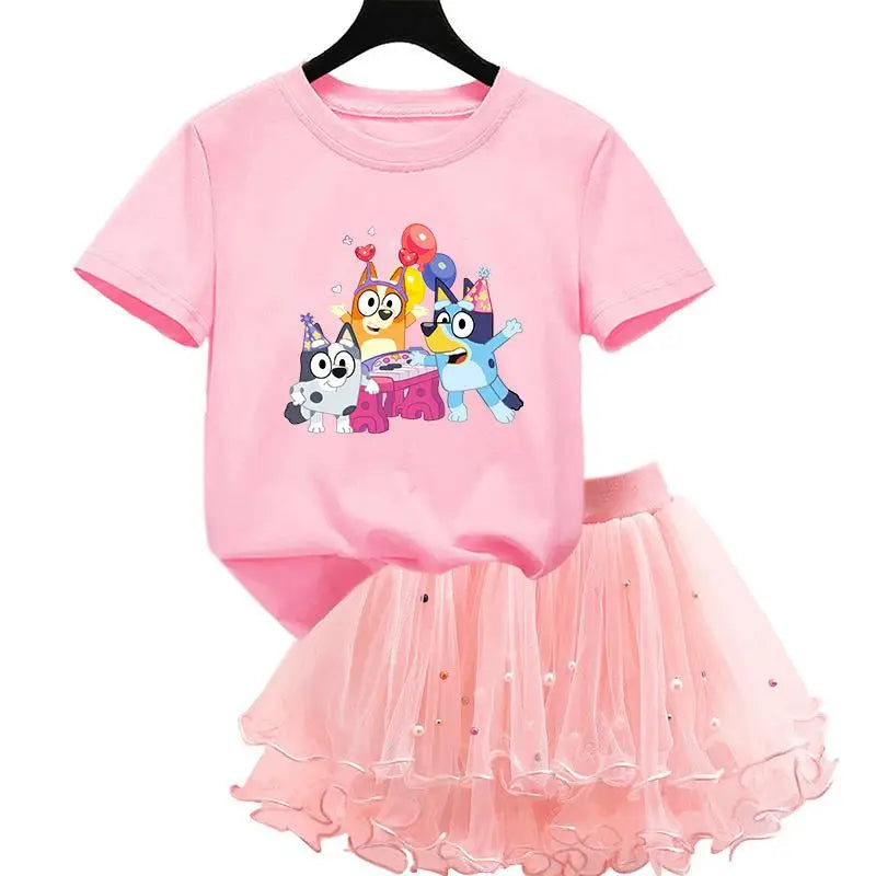Bluey & Bingo Girls Dress Set