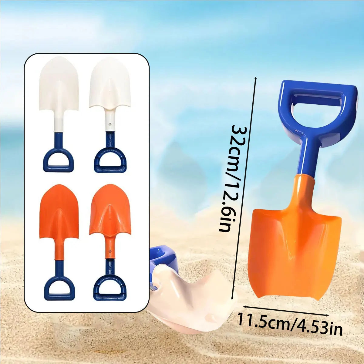 1/2PCS Kinder Strand Schaufel oder mit Klapp Eimer Kind Sand Spitzen Spielzeug Spielen Im Freien Wasser/Schnee spiel Sommer Winter Geschenk