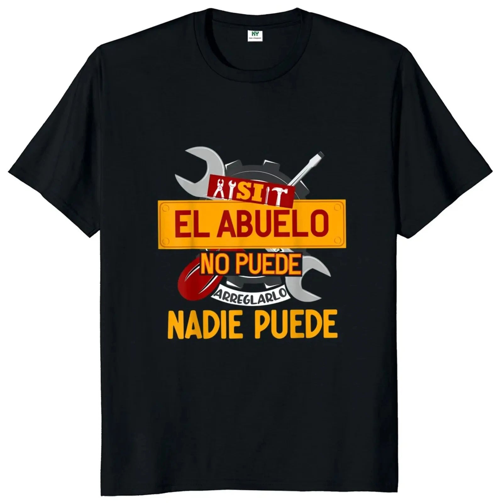 Wenn Papa es nicht reparieren kann, sind wir geschraubt T-Shirt Retro Spanisch Vater Papa Geschenk Männer Kleidung Unisex Baumwolle lässig EU-Größe T-Shirt