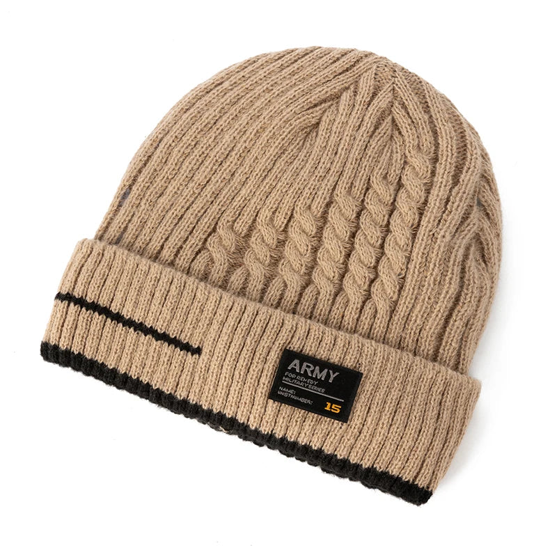 2023 Winter Beanie Hut für Männer Gestrickte Hut Winter Kappe Beanie Frauen Dicke Motorhaube Hüte Skullies