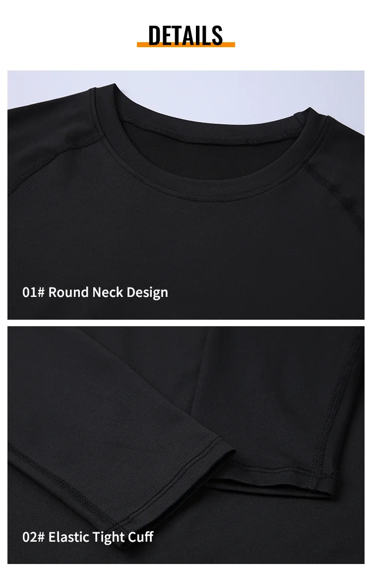 Kompressions-Laufshirt für Herren, schnell trocknend, langärmelig, Sportbekleidung für Herren, Fitness-T-Shirt, Training, Workout, Muskel-Top