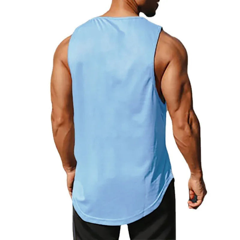 Sommer männer Gym Tank Top Fitness Training Kleidung Schnell trocknend Lose Bodybuilding Ärmelloses Shirt Männer Mode Basketball Weste