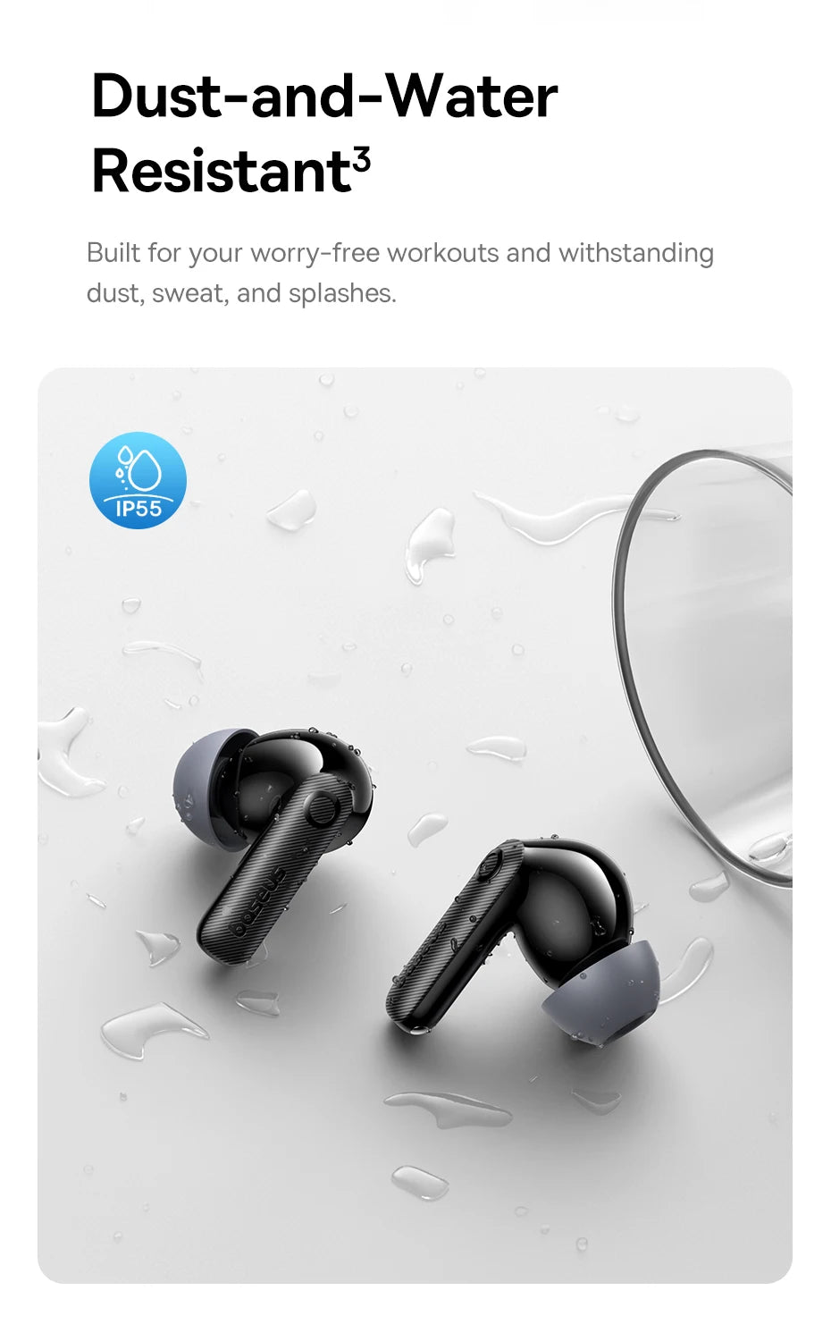Baseus EP10 Pro ANC Ohrhörer, kabellose Bluetooth 6.0-Kopfhörer, 50 dB, Echtzeit-Adaptive-Kopfhörer, 6 Mikrofon, hochauflösende LDAC IP55-Ohrhörer