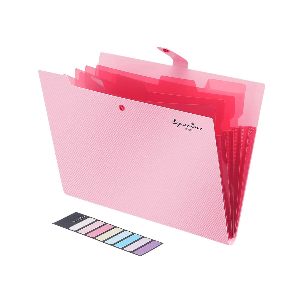 Fächermappe, 5 Taschenordner für Dokumente, tragbarer Papier-Organizer für Schulbürobedarf, A4-Format