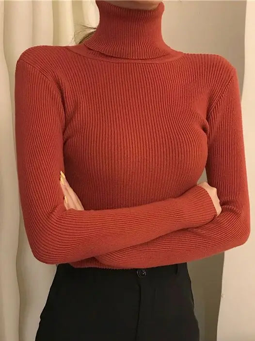 Heliar Damen-Herbstpullover mit Rollkragen, gestrickte, weiche Pullover, Kaschmirpullover, einfache, weiche Pullover für Damen, 2026, Herbst und Winter