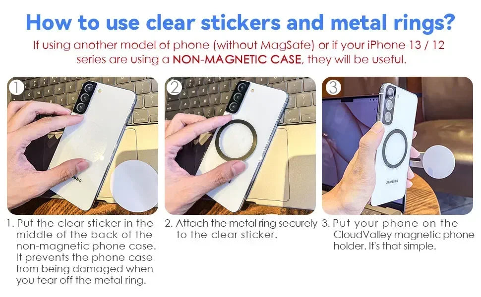 2026 Magnetischer Laptop-Handyhalter für Computermonitor-Seitenfläche, Schlank & Faltbar, für iPhone 14 13 12 Serie und Alle Smartphones