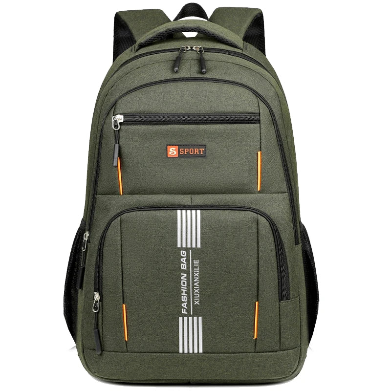 Modischer minimalistischer Herrenrucksack, leichter Nylon-Rucksack mit mehreren Aufbewahrungsfächern für Schule und Wochenendausflüge