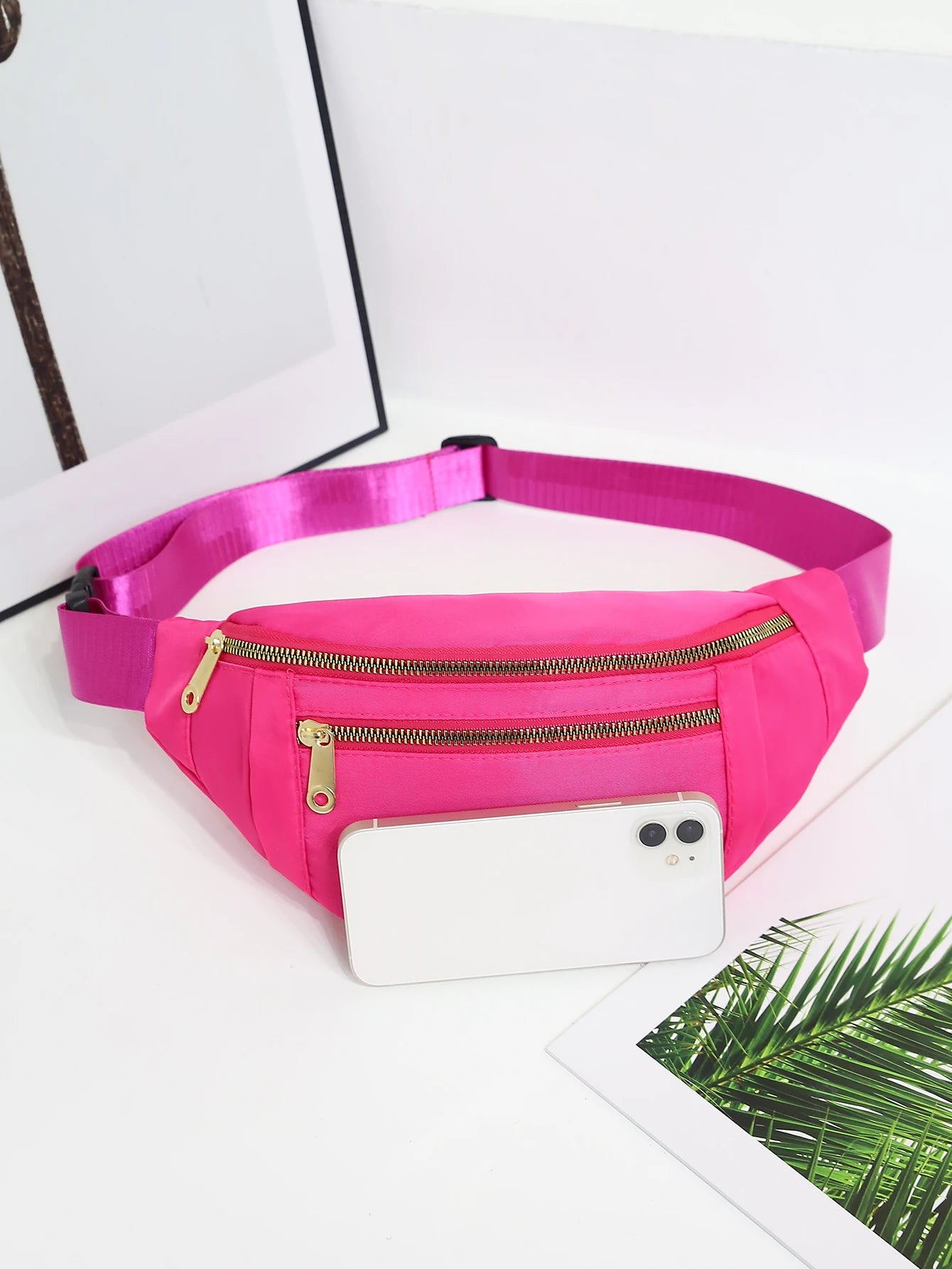 Sport-Hüfttasche für Damen, mehrschichtig, Gürteltasche, Handy-Essentials während Outdoor-Aktivitäten, Umhängetasche, Sport-Brusttasche