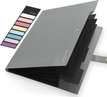 Fächermappe, 5 Taschenordner für Dokumente, tragbarer Papier-Organizer für Schulbürobedarf, A4-Format