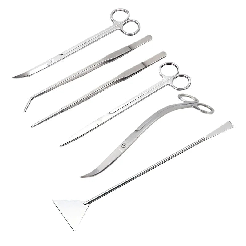 Aquarium Schere Werkzeuge Aquarium Pinzette Pflanzen Welle Schere Gras Edelstahl Reinigung Werkzeuge Lagerung Halter Aquarium Zubehör