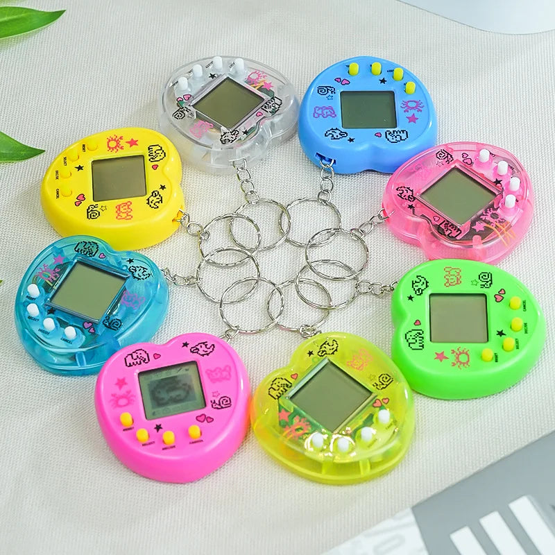 Elektronisches Tamagotchi-Spielzeug als Schlüsselanhänger in Russisch, Original, Deutsch, Spanisch, Polnisch – Elektronische Tiere für Kinder, Spielzeug für Jungen, Pixel-Anhänger