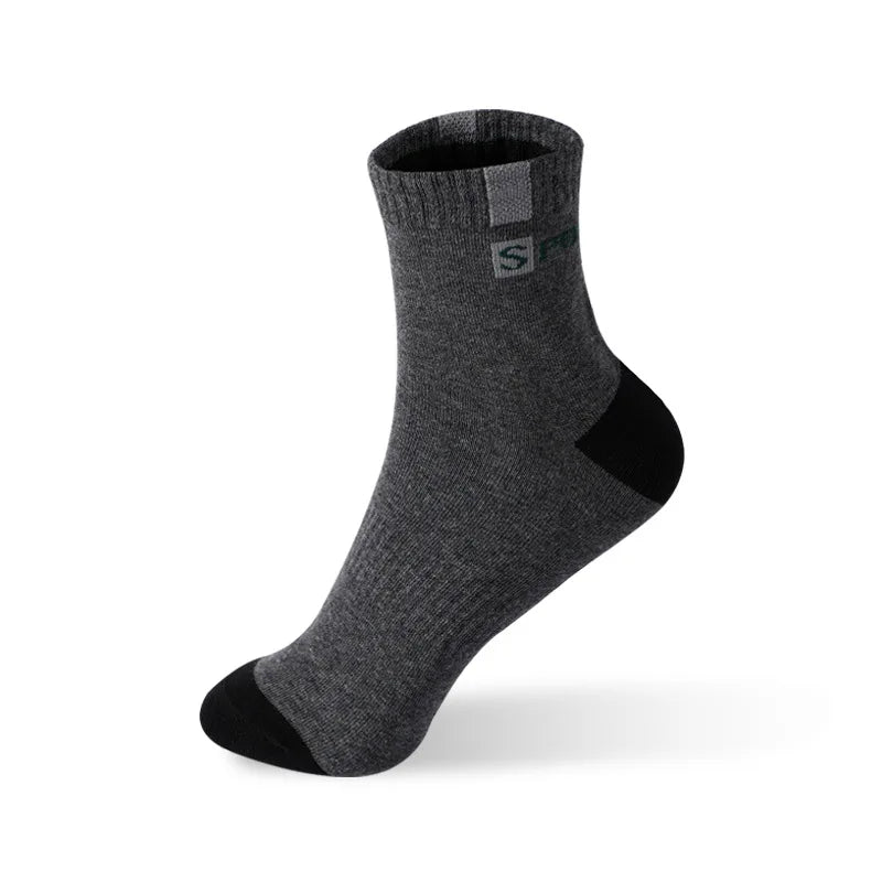 5 Paar Größe 37–43 Herren Bambusfaser Herbst Winter Herren Socken Atmungsaktive Baumwolle Sportsocke Atmungsaktive Deodorant Business Socken