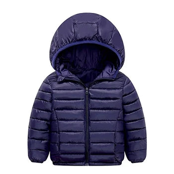 Herbst Winter Teen Jungen Mädchen wärmen Daunen jacke Kinder Baumwolle Oberbekleidung neue Mode Kapuze Reiß verschluss Mäntel 3-12 Jahre Kinder kleidung