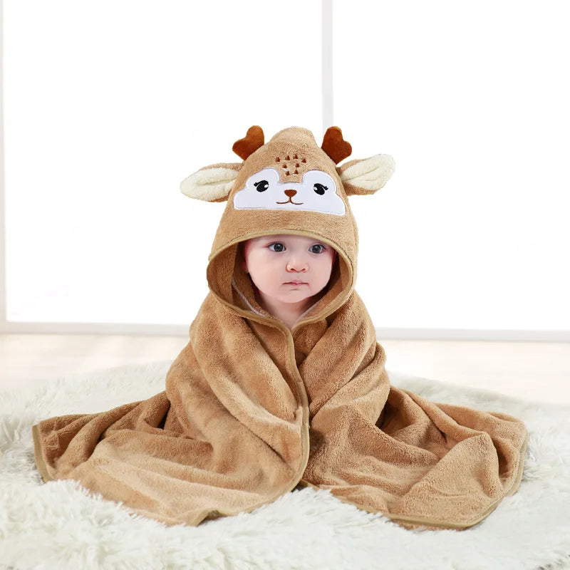 Kleinkind Bademantel Säuglings Bad Handtuch Junge Mädchen Decken Swaddle Mit Kapuze Cartoon Korallen Fleece Handtuch Decke Neugeborenen Kinder Bettwäsche