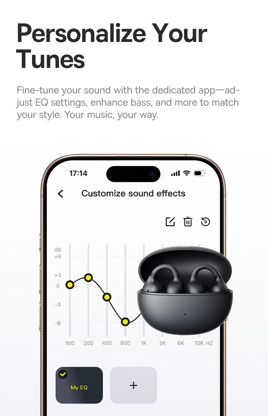 Baseus BC1 Ohrclip-Ohrhörer, kabellose Open-Ear-Kopfhörer, Bluetooth 6.0, Clip-on-Sportkopfhörer, 4 Mikrofone, Super-Bass, IP55, Ohrhörer