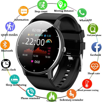 LIGE 2026 Smart Uhr Frauen Männer Damen Geschenk Sport Fitness Männer Uhren Herz Rate Monitor Wasserdichte Smartwatch Für Android IOS